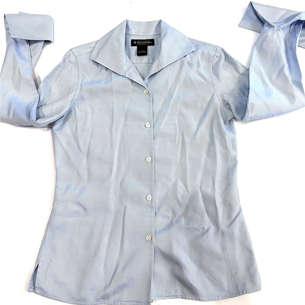 Brooks Brothers women’s dress shirt.  Blue/white stripes.  Size 4